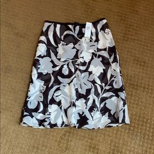 A brown floral skirt